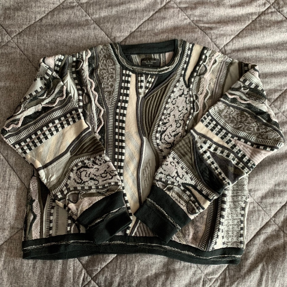 Rag and Bone / Coogi Patterned Sweater